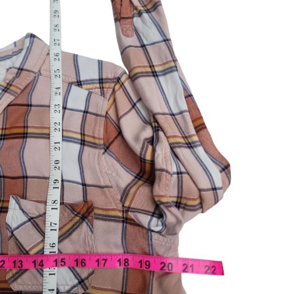 UPCYCLED Flannel with "Pumpkin" Embroidered Patch | XL - Picture 4 of 6